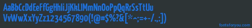 Yanonekaffeesatz Font – Blue Fonts on Black Background