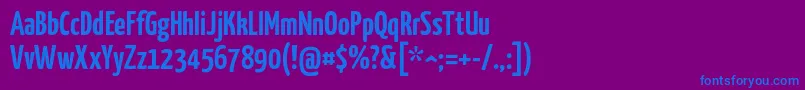 Yanonekaffeesatz Font – Blue Fonts on Purple Background