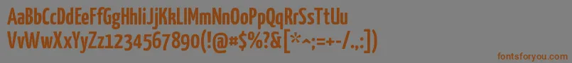 Yanonekaffeesatz Font – Brown Fonts on Gray Background