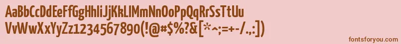 Yanonekaffeesatz Font – Brown Fonts on Pink Background