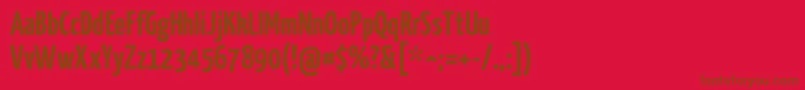 Yanonekaffeesatz Font – Brown Fonts on Red Background