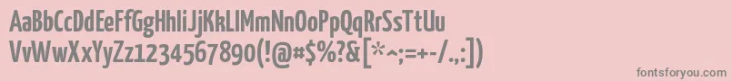 Yanonekaffeesatz Font – Gray Fonts on Pink Background