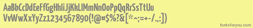 Yanonekaffeesatz Font – Gray Fonts on Yellow Background