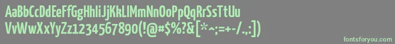 Yanonekaffeesatz Font – Green Fonts on Gray Background