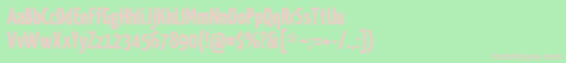 Yanonekaffeesatz Font – Pink Fonts on Green Background