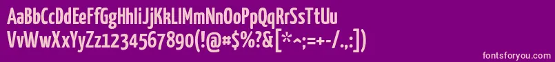 Yanonekaffeesatz Font – Pink Fonts on Purple Background