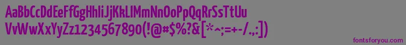 Yanonekaffeesatz Font – Purple Fonts on Gray Background