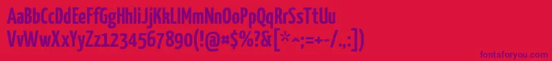 Yanonekaffeesatz Font – Purple Fonts on Red Background