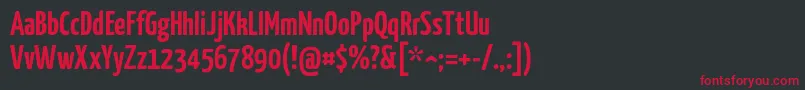 Yanonekaffeesatz Font – Red Fonts on Black Background