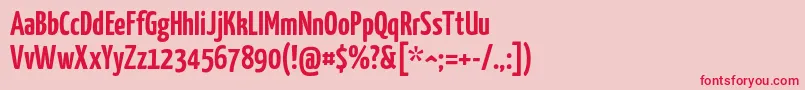 Yanonekaffeesatz Font – Red Fonts on Pink Background