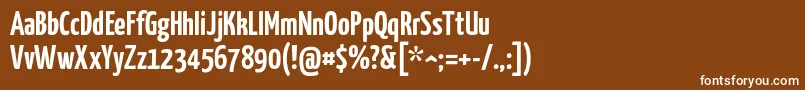 Yanonekaffeesatz Font – White Fonts on Brown Background