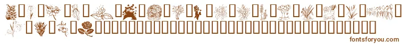 Шрифт KrSpringMeToo – коричневые шрифты на белом фоне