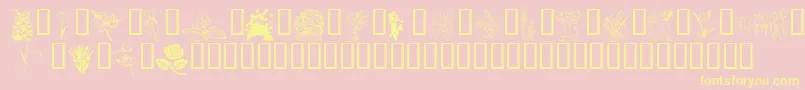 KrSpringMeToo Font – Yellow Fonts on Pink Background