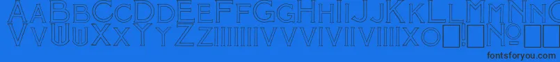 Mosaic ffy Font – Black Fonts on Blue Background