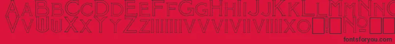 Fonte Mosaic ffy – fontes pretas em um fundo vermelho