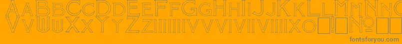 Mosaic ffy Font – Gray Fonts on Orange Background