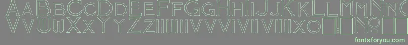 Mosaic ffy Font – Green Fonts on Gray Background