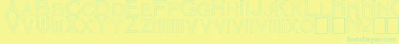 Mosaic ffy Font – Green Fonts on Yellow Background