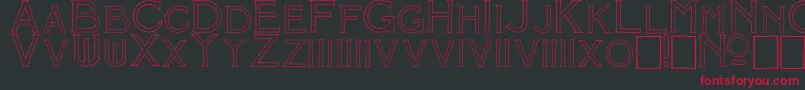 Mosaic ffy Font – Red Fonts on Black Background
