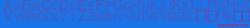 Mosaic ffy Font – Red Fonts on Blue Background