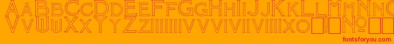Mosaic ffy Font – Red Fonts on Orange Background