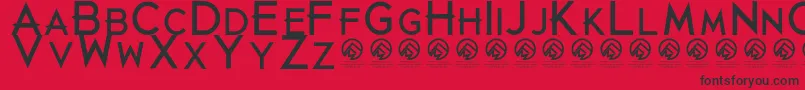 JustdiealreadyBlack Font – Black Fonts on Red Background