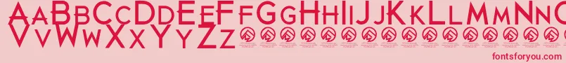 JustdiealreadyBlack Font – Red Fonts on Pink Background