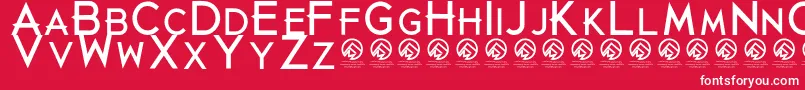 JustdiealreadyBlack Font – White Fonts on Red Background