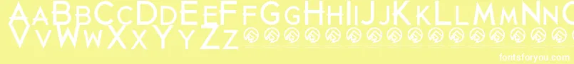 JustdiealreadyBlack Font – White Fonts on Yellow Background