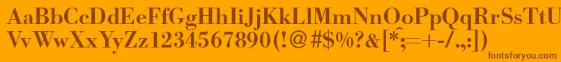 BodomeddbBold Font – Brown Fonts on Orange Background