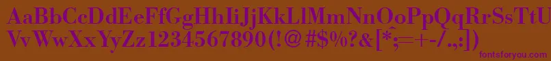 BodomeddbBold Font – Purple Fonts on Brown Background