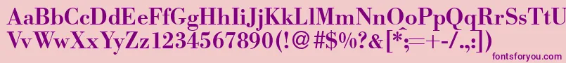 BodomeddbBold Font – Purple Fonts on Pink Background