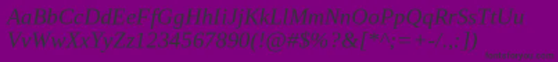 fuente TinosItalic – Fuentes Negras Sobre Fondo Morado