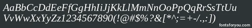 フォントTinosItalic – 白い文字
