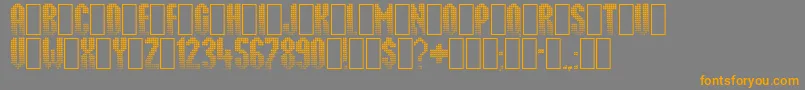 Delus Font – Orange Fonts on Gray Background
