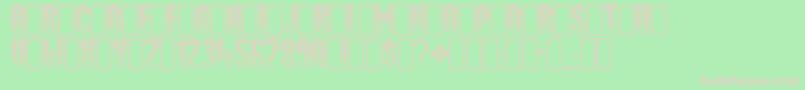 Delus Font – Pink Fonts on Green Background