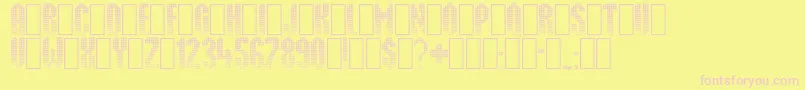 Delus Font – Pink Fonts on Yellow Background