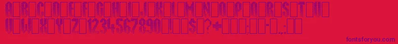 Delus Font – Purple Fonts on Red Background