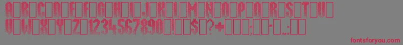 Delus Font – Red Fonts on Gray Background