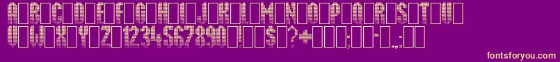 Delus Font – Yellow Fonts on Purple Background