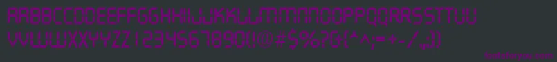 フォントQuartzRegularDb – 黒い背景に紫のフォント