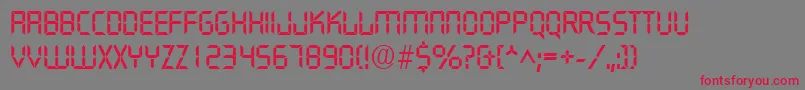 QuartzRegularDb Font – Red Fonts on Gray Background