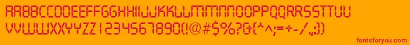QuartzRegularDb Font – Red Fonts on Orange Background