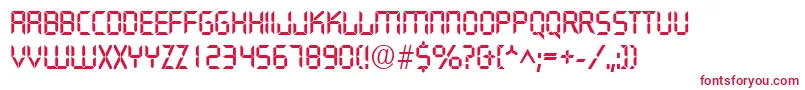 QuartzRegularDb Font – Red Fonts on White Background