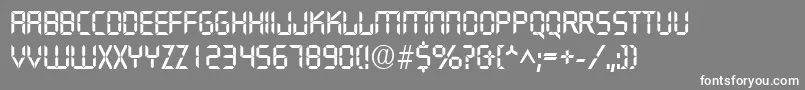 QuartzRegularDb Font – White Fonts on Gray Background