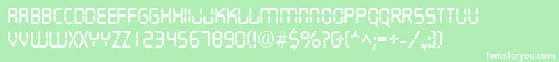 QuartzRegularDb Font – White Fonts on Green Background