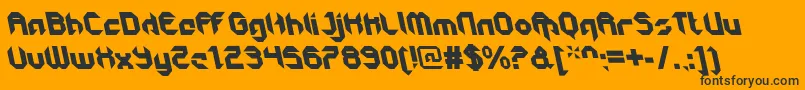 GetaroboclosedItalicalt Font – Black Fonts on Orange Background