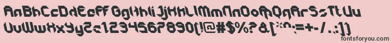 GetaroboclosedItalicalt Font – Black Fonts on Pink Background