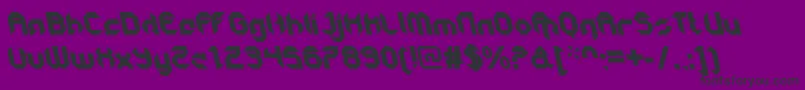 フォントGetaroboclosedItalicalt – 紫の背景に黒い文字
