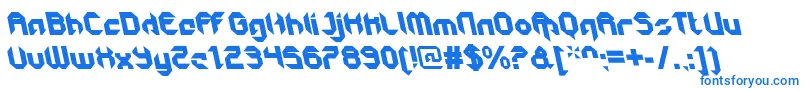 GetaroboclosedItalicalt Font – Blue Fonts on White Background